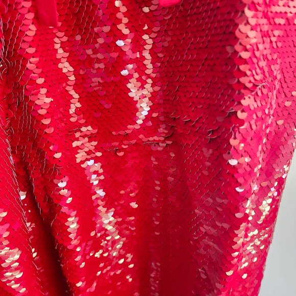 NWT Le Superbe from Anthropologie Kaia Botanica Sequin Midi Dress, Red, Size 8 - Picture 15 of 15